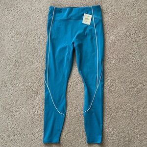 Fabletics Teal Leggings with White Accents